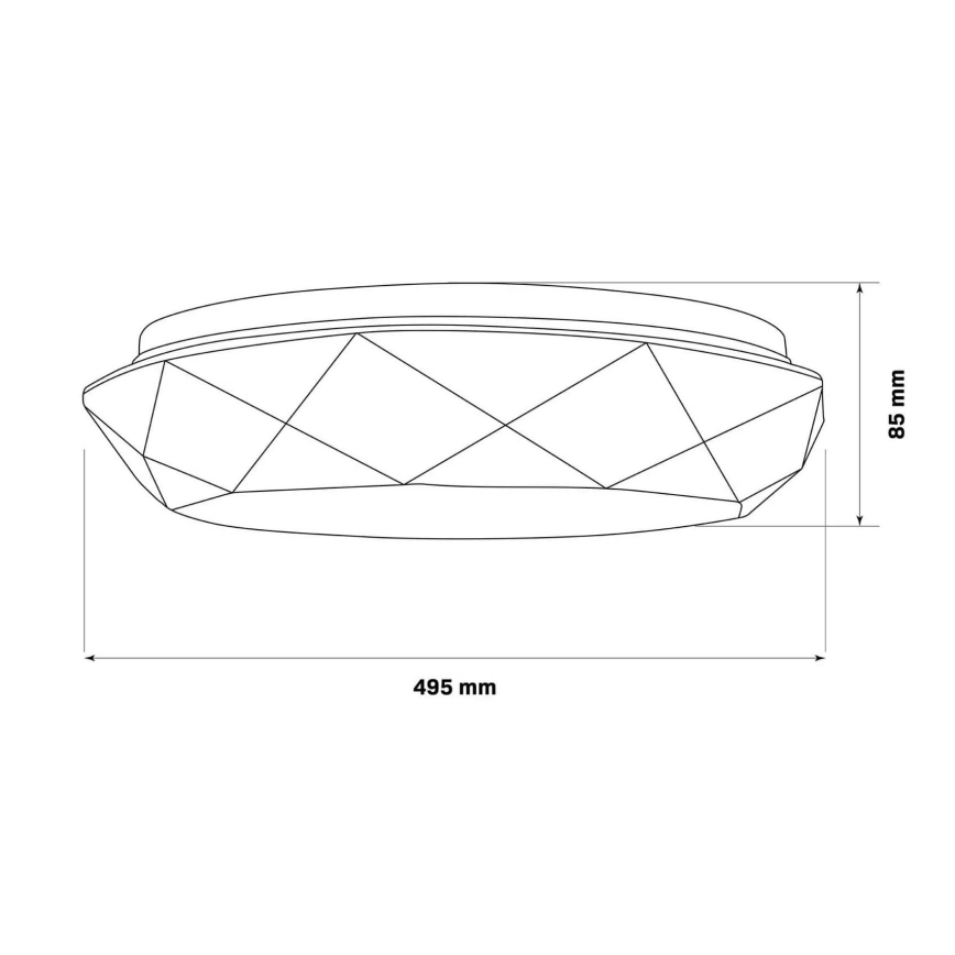 LED Aptumšojama vannas istabas lampa GALAXY LED/72W/230V d. 49 cm 3000-6000K IP44 + tālvadības pults