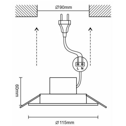 LED Aptumšojama vannas istabas lampa LED/10W/230V 3000K-6500K Wi-Fi Tuya IP44