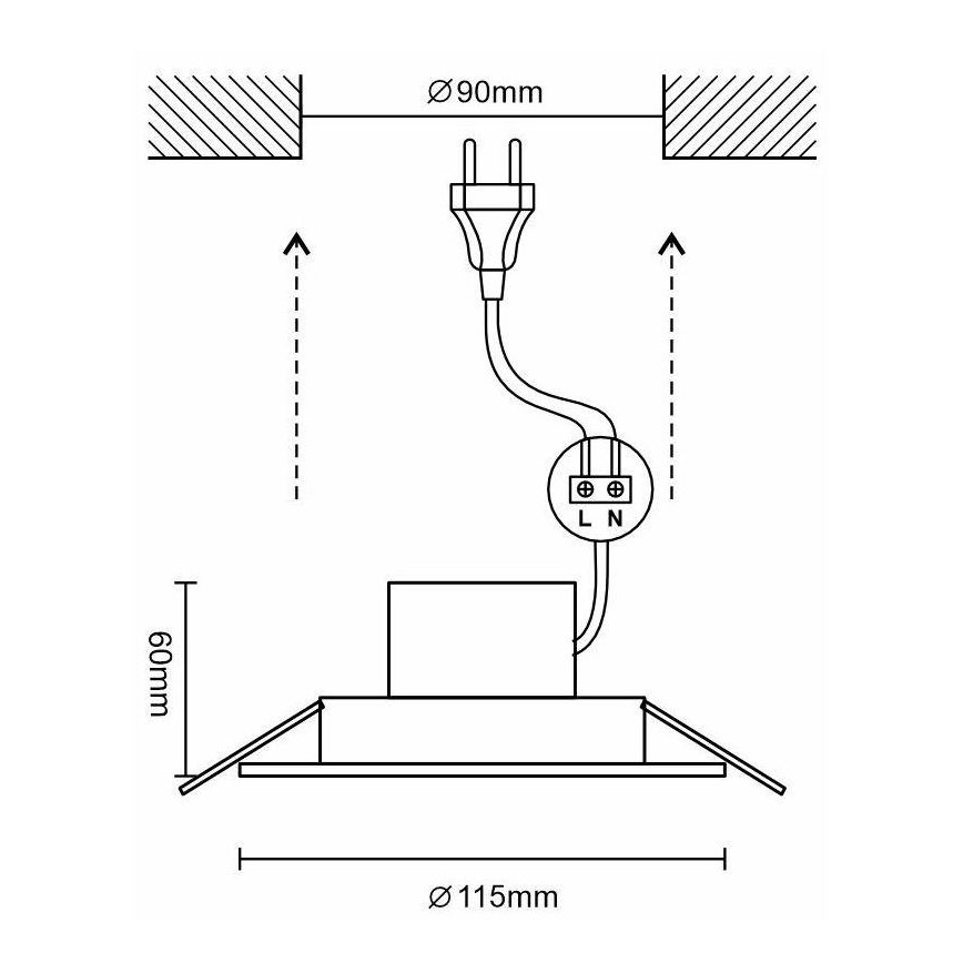 LED Aptumšojama vannas istabas lampa LED/10W/230V 3000K-6500K Wi-Fi Tuya IP44