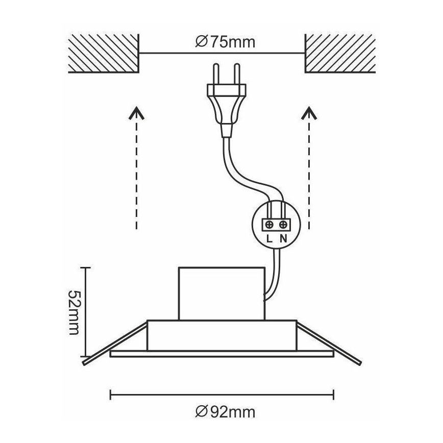 LED Aptumšojama vannas istabas lampa LED/7W/230V 3000K-6500K Wi-Fi Tuya IP44