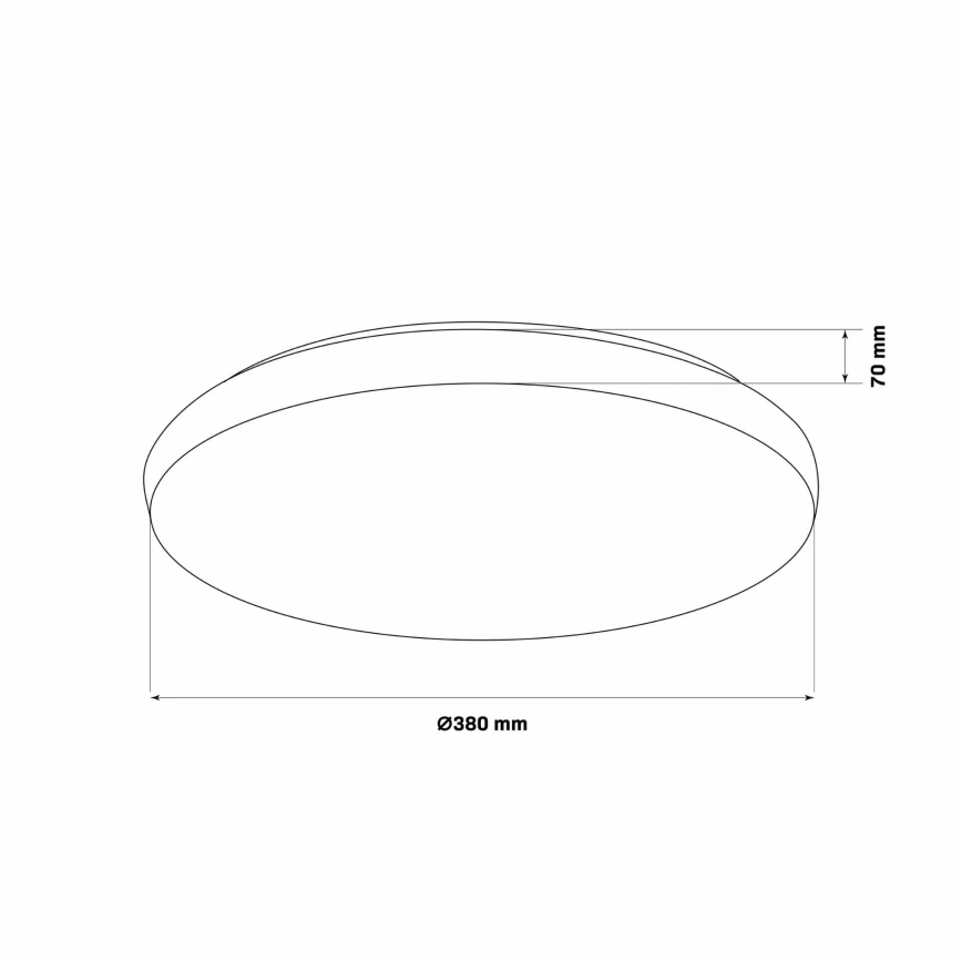LED Aptumšojama vannas istabas lampa PIRIUS LED/48W/230V d. 38 cm 3000-6000K IP44 + tālvadības pults