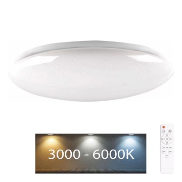LED Aptumšojama vannas istabas lampa PIRIUS LED/48W/230V d. 38 cm 3000-6000K IP44 + tālvadības pults