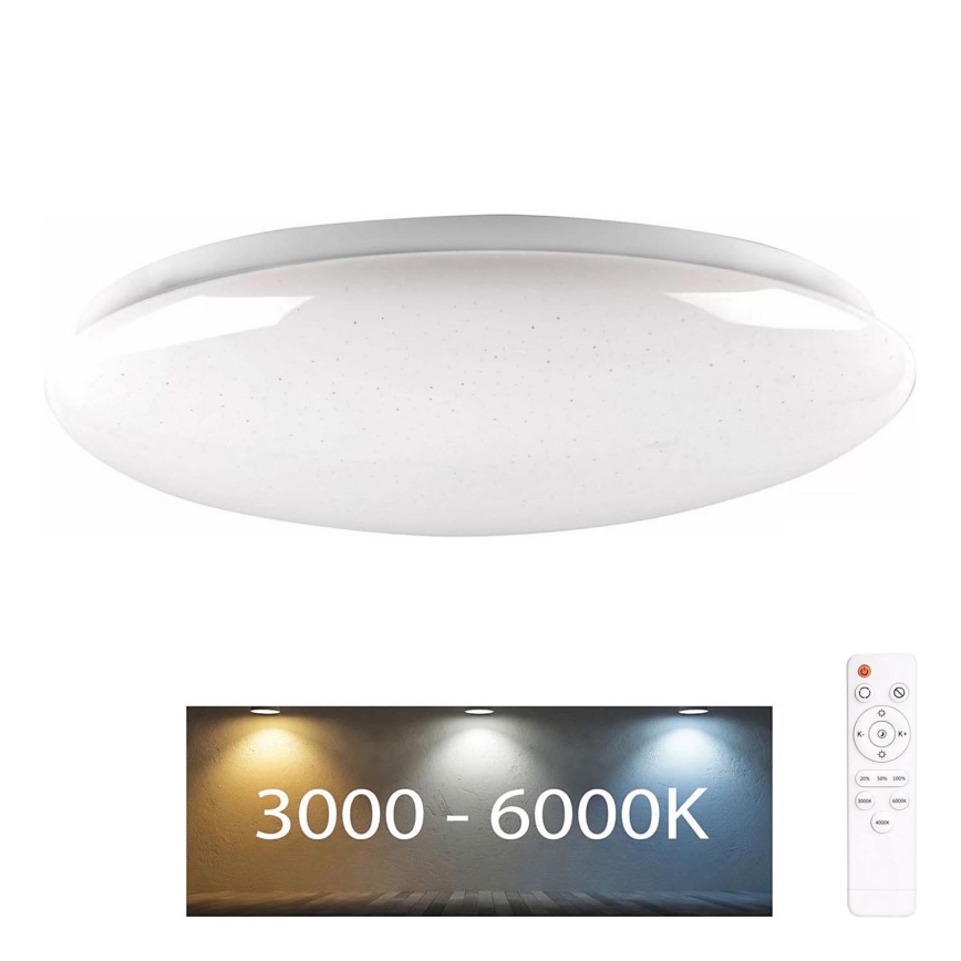 LED Aptumšojama vannas istabas lampa PIRIUS LED/48W/230V d. 38 cm 3000-6000K IP44 + tālvadības pults