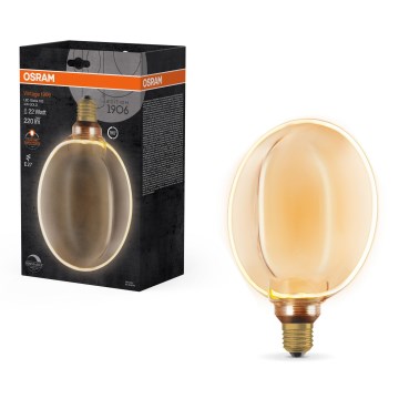 LED aptumšojama VINTAGE spuldze E27/4W/230V 1800K zeltaina - Osram