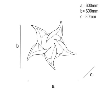 LED Aptumšojama virsapmetuma lustra LED/100W/230V 3000-6500K + tālvadības pults