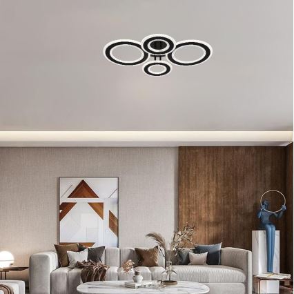 LED Aptumšojama virsapmetuma lustra LED/100W/230V 3000-6500K + tālvadības pults