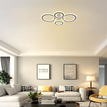 LED Aptumšojama virsapmetuma lustra LED/100W/230V 3000-6500K + tālvadības pults