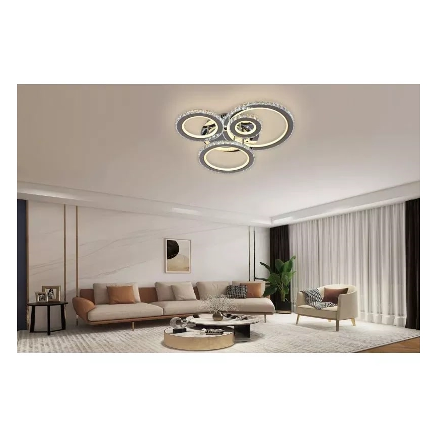 LED Aptumšojama virsapmetuma lustra LED/120W/230V 3000-6500K + tālvadības pults