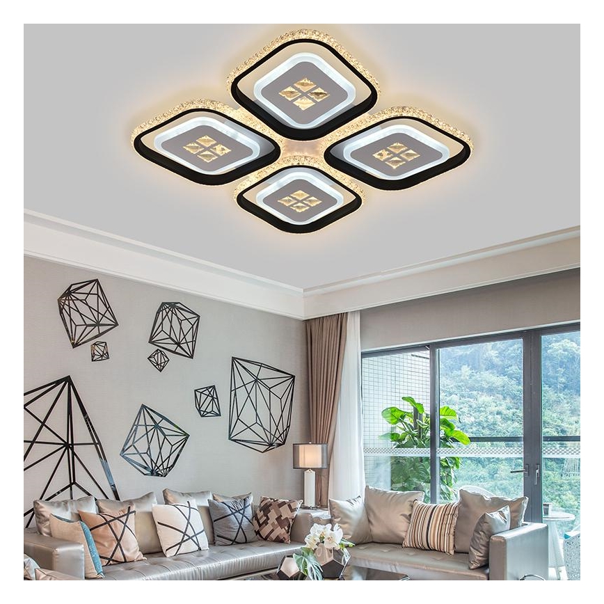 LED Aptumšojama virsapmetuma lustra LED/130W/230V 3000-6500K + tālvadības pults