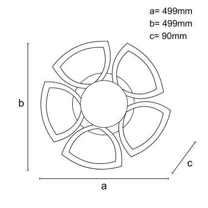 LED Aptumšojama virsapmetuma lustra LED/145W/230V 3000-6500K + tālvadības pults