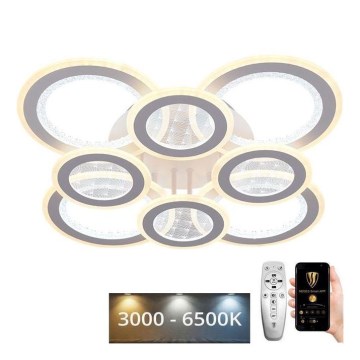 LED Aptumšojama virsapmetuma lustra LED/200W/230V 3000-6500K + tālvadības pults