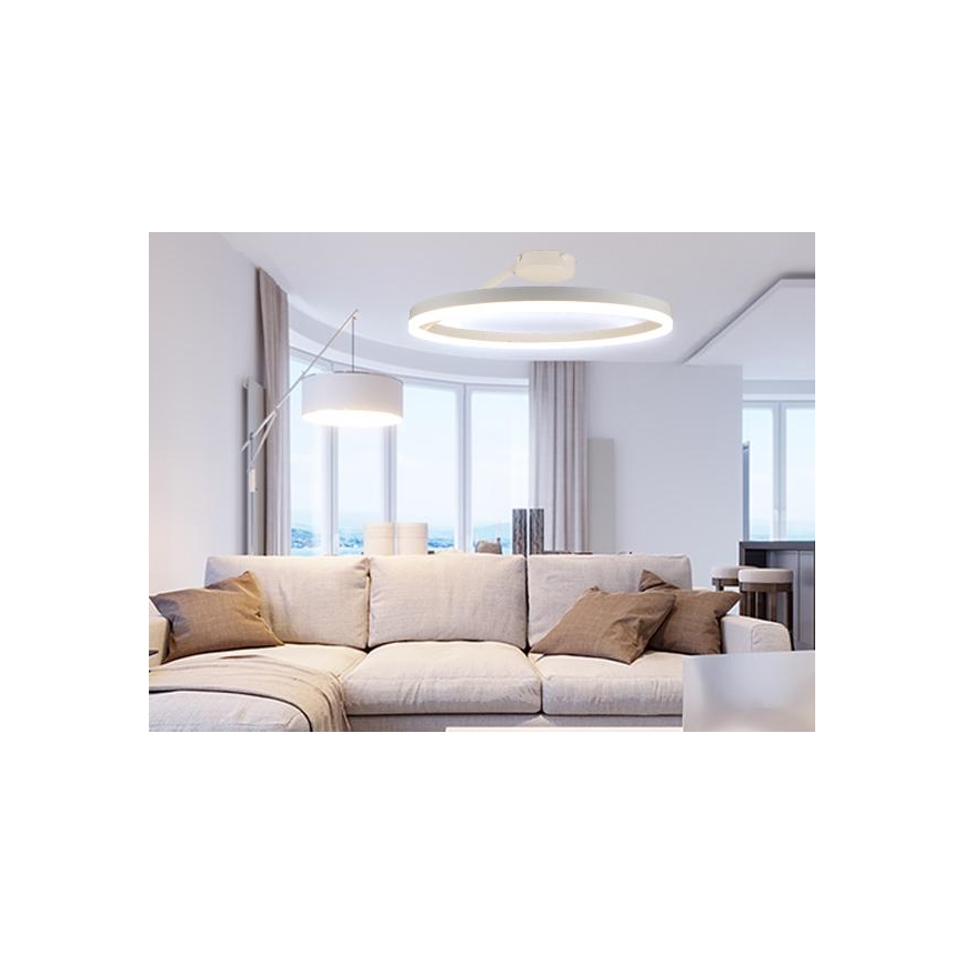LED Aptumšojama virsapmetuma lustra LED/40W/230V 3000-6500K balta + tālvadības pults