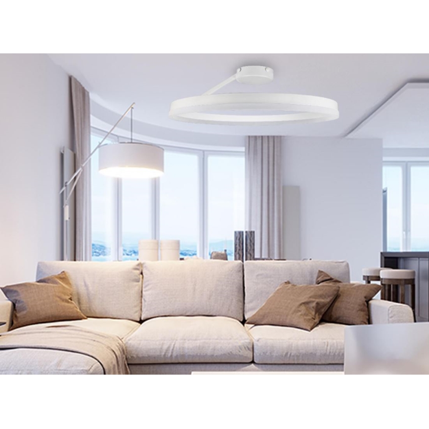 LED Aptumšojama virsapmetuma lustra LED/40W/230V 3000-6500K balta + tālvadības pults