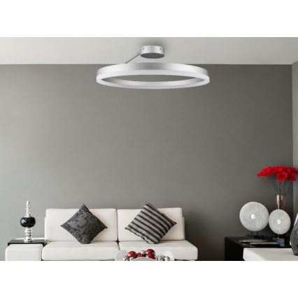 LED Aptumšojama virsapmetuma lustra LED/40W/230V 3000-6500K matēts hroms + tālvadības pults