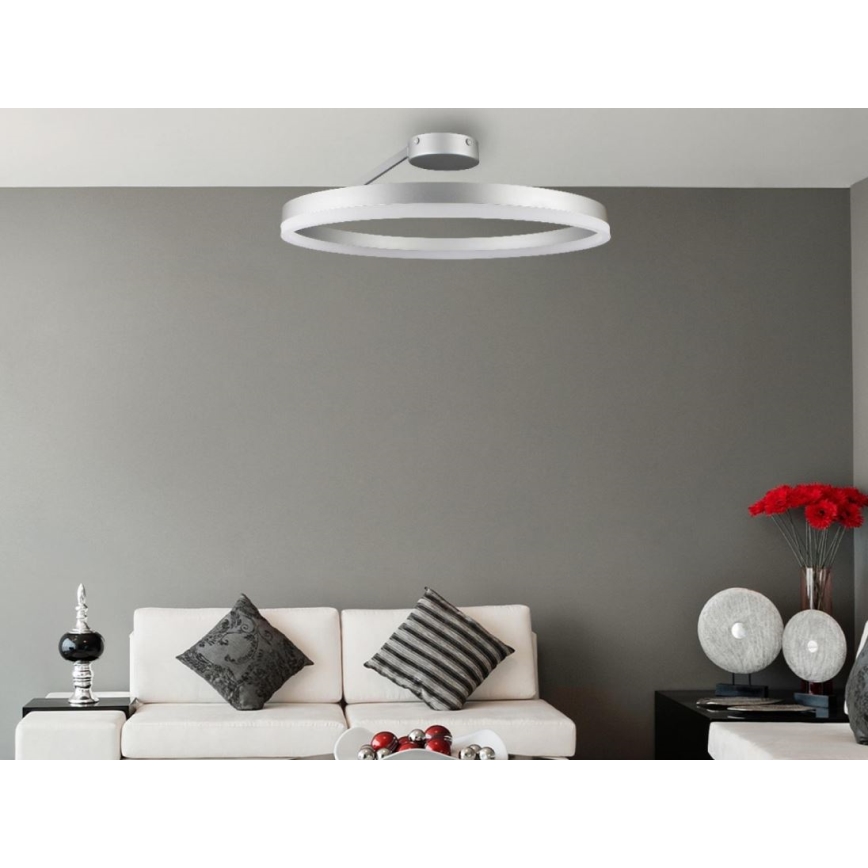 LED Aptumšojama virsapmetuma lustra LED/40W/230V 3000-6500K matēts hroms + tālvadības pults