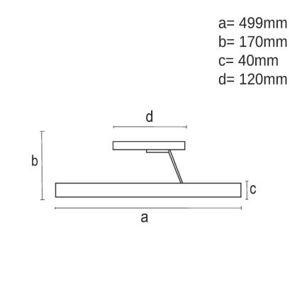 LED Aptumšojama virsapmetuma lustra LED/40W/230V 3000-6500K matēts hroms + tālvadības pults