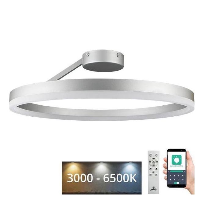 LED Aptumšojama virsapmetuma lustra LED/40W/230V 3000-6500K matēts hroms + tālvadības pults