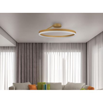 LED Aptumšojama virsapmetuma lustra LED/40W/230V 3000-6500K zelta + tālvadības pults