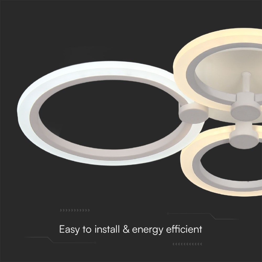 LED Aptumšojama virsapmetuma lustra LED/45W/230V 3000-6500K + tālvadības pults