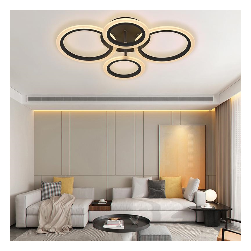 LED Aptumšojama virsapmetuma lustra LED/50W/230V 3000-6500K + tālvadības pults