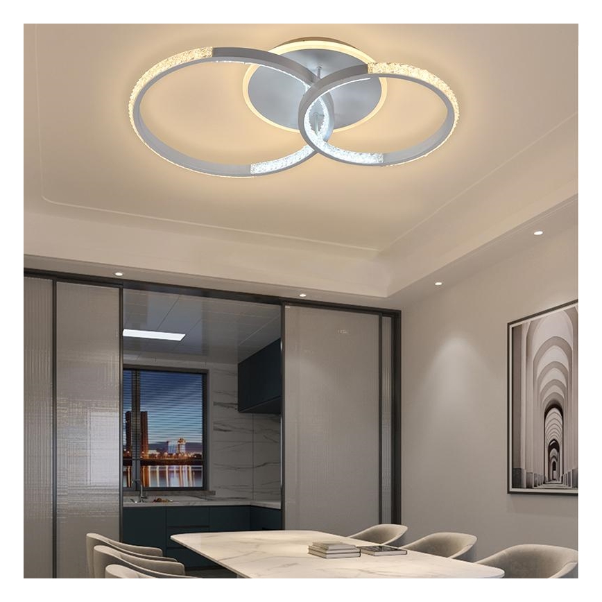 LED Aptumšojama virsapmetuma lustra LED/55W/230V 3000-6500K + tālvadības pults