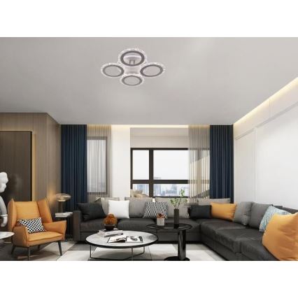 LED Aptumšojama virsapmetuma lustra LED/55W/230V 3000-6500K + tālvadības pults