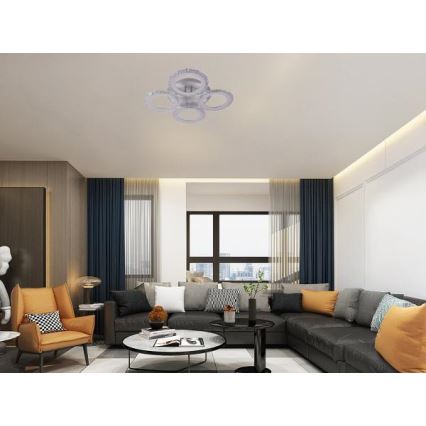 LED Aptumšojama virsapmetuma lustra LED/55W/230V 3000-6500K + tālvadības pults
