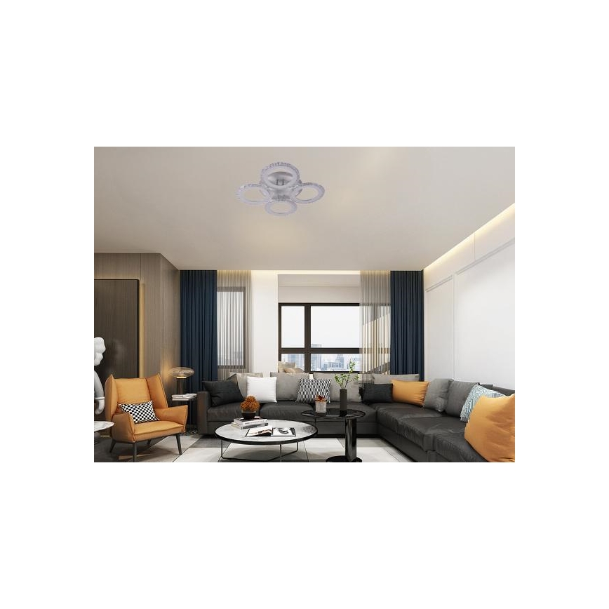 LED Aptumšojama virsapmetuma lustra LED/55W/230V 3000-6500K + tālvadības pults