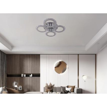 LED Aptumšojama virsapmetuma lustra LED/55W/230V 3000-6500K + tālvadības pults