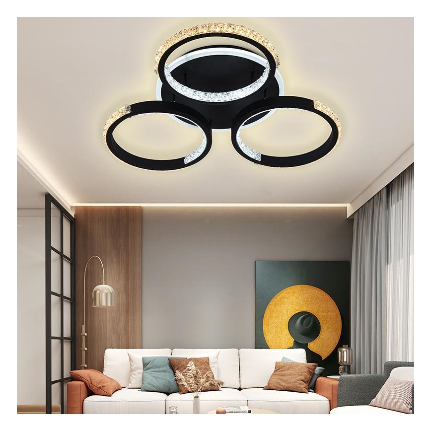 LED Aptumšojama virsapmetuma lustra LED/60W/230V 3000-6500K + tālvadības pults