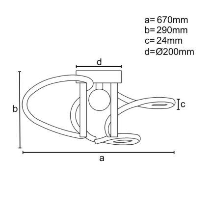 LED Aptumšojama virsapmetuma lustra LED/70W/230V 3000-6500K + tālvadības pults