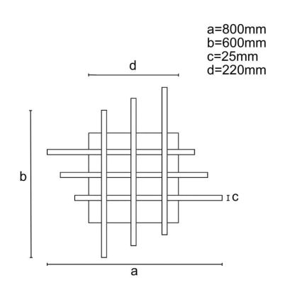 LED Aptumšojama virsapmetuma lustra LED/70W/230V 3000-6500K + tālvadības pults