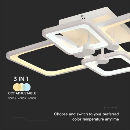 LED Aptumšojama virsapmetuma lustra LED/70W/230V 3000-6500K + tālvadības pults