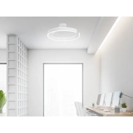 LED Aptumšojama virsapmetuma lustra LED/72W/230V 3000-6500K balta + tālvadības pults