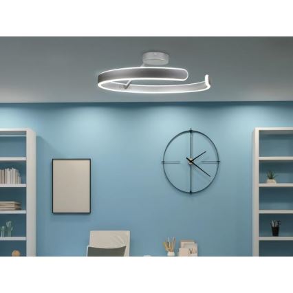 LED Aptumšojama virsapmetuma lustra LED/72W/230V 3000-6500K matēts hroms + tālvadības pults