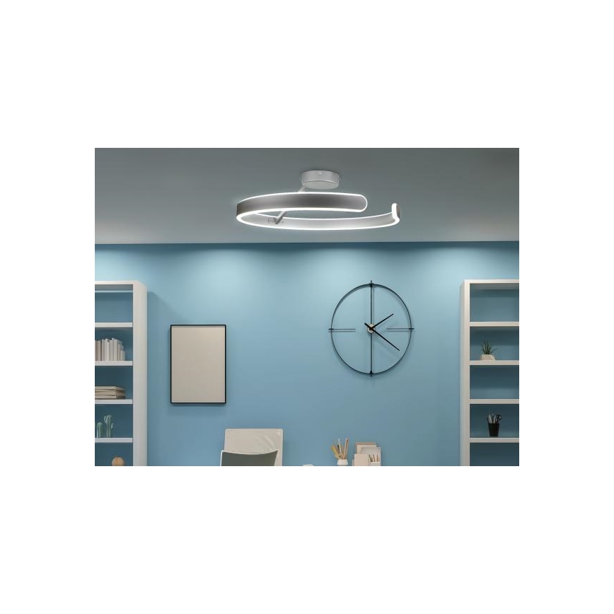 LED Aptumšojama virsapmetuma lustra LED/72W/230V 3000-6500K matēts hroms + tālvadības pults