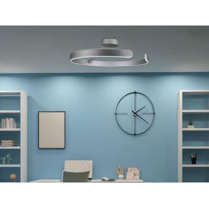 LED Aptumšojama virsapmetuma lustra LED/72W/230V 3000-6500K matēts hroms + tālvadības pults