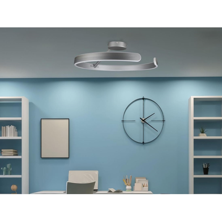 LED Aptumšojama virsapmetuma lustra LED/72W/230V 3000-6500K matēts hroms + tālvadības pults