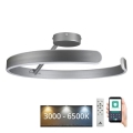 LED Aptumšojama virsapmetuma lustra LED/72W/230V 3000-6500K matēts hroms + tālvadības pults