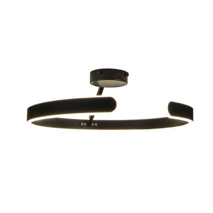 LED Aptumšojama virsapmetuma lustra LED/72W/230V 3000-6500K melna + tālvadības pults