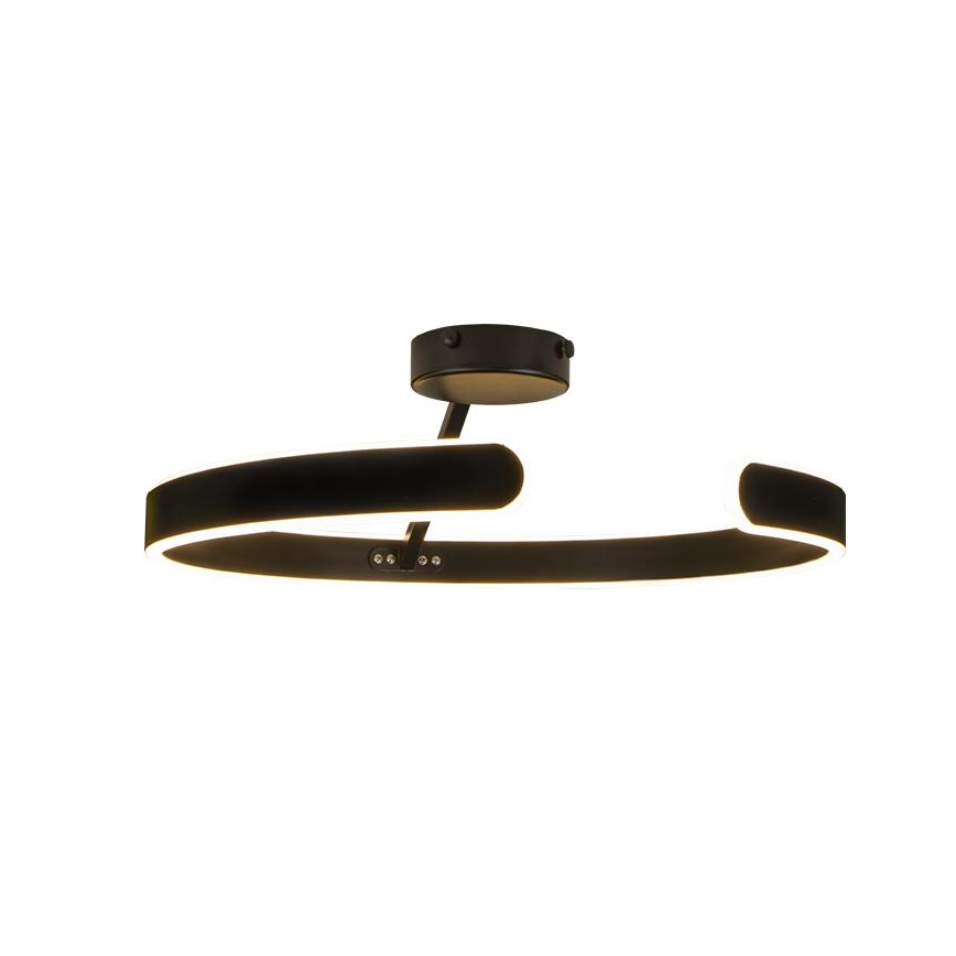 LED Aptumšojama virsapmetuma lustra LED/72W/230V 3000-6500K melna + tālvadības pults