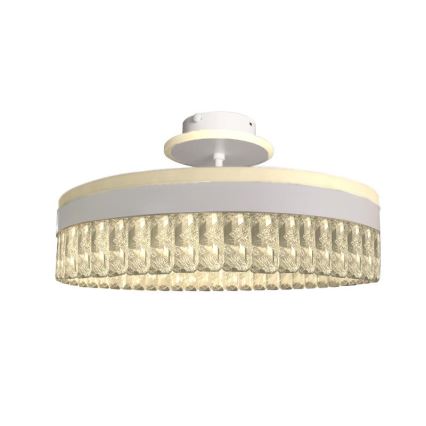 LED Aptumšojama kristāla virsapmetuma lustra LED/75W/230V 3000-6500K balta + tālvadības pults
