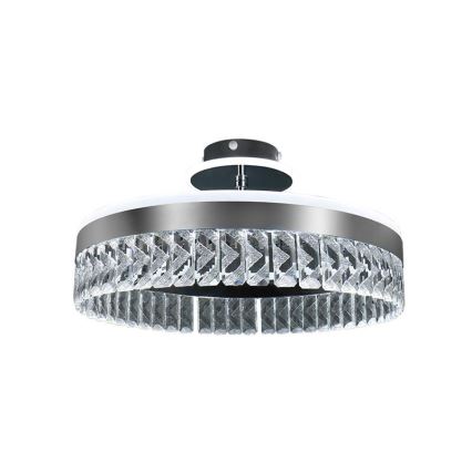 LED Aptumšojama kristāla virapmetuma lustra LED/75W/230V 3000-6500K matēts hroms + tālvadības pults