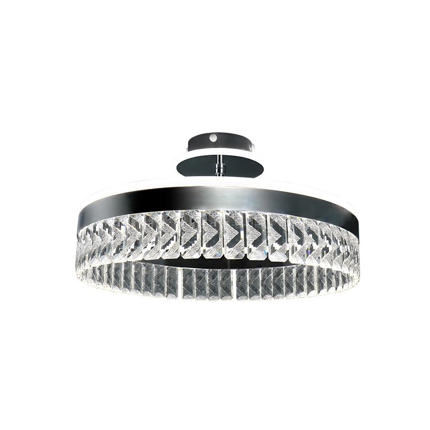 LED Aptumšojama kristāla virapmetuma lustra LED/75W/230V 3000-6500K matēts hroms + tālvadības pults