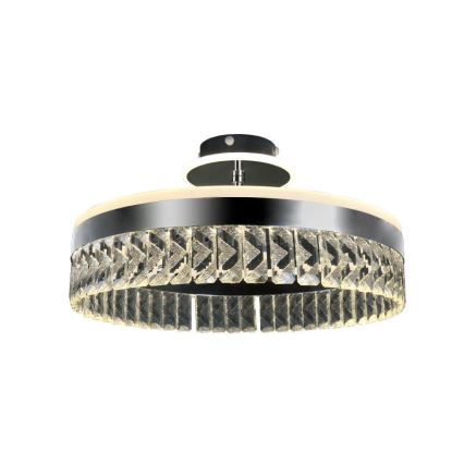 LED Aptumšojama kristāla virapmetuma lustra LED/75W/230V 3000-6500K matēts hroms + tālvadības pults
