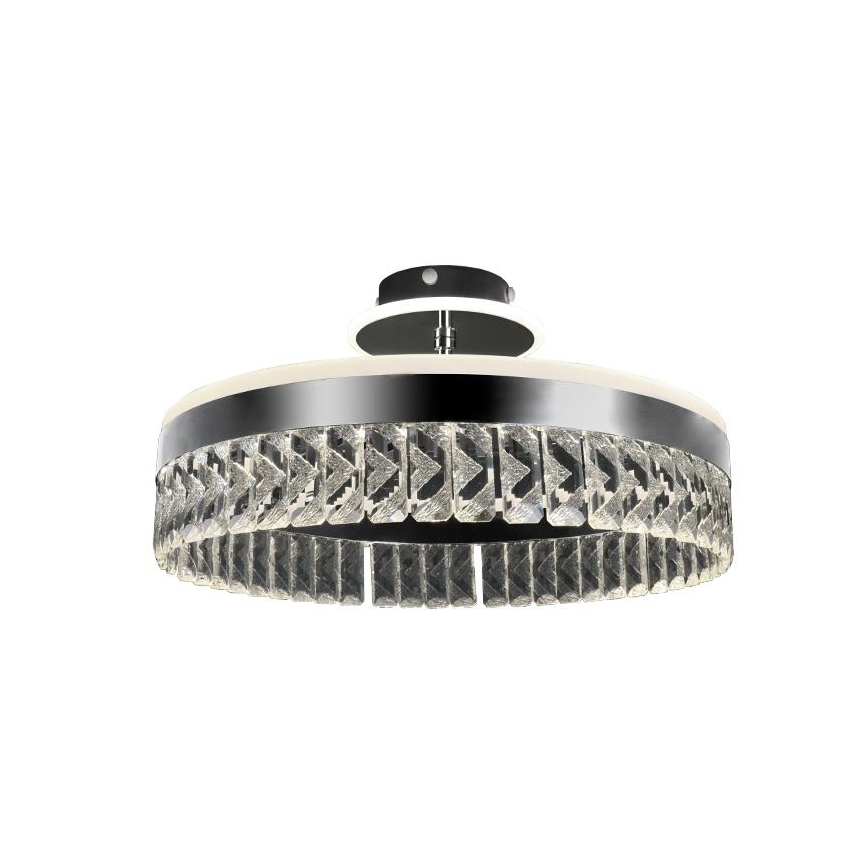 LED Aptumšojama kristāla virapmetuma lustra LED/75W/230V 3000-6500K matēts hroms + tālvadības pults