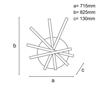 LED Aptumšojama virsapmetuma lustra LED/75W/230V 3000-6500K + tālvadības pults