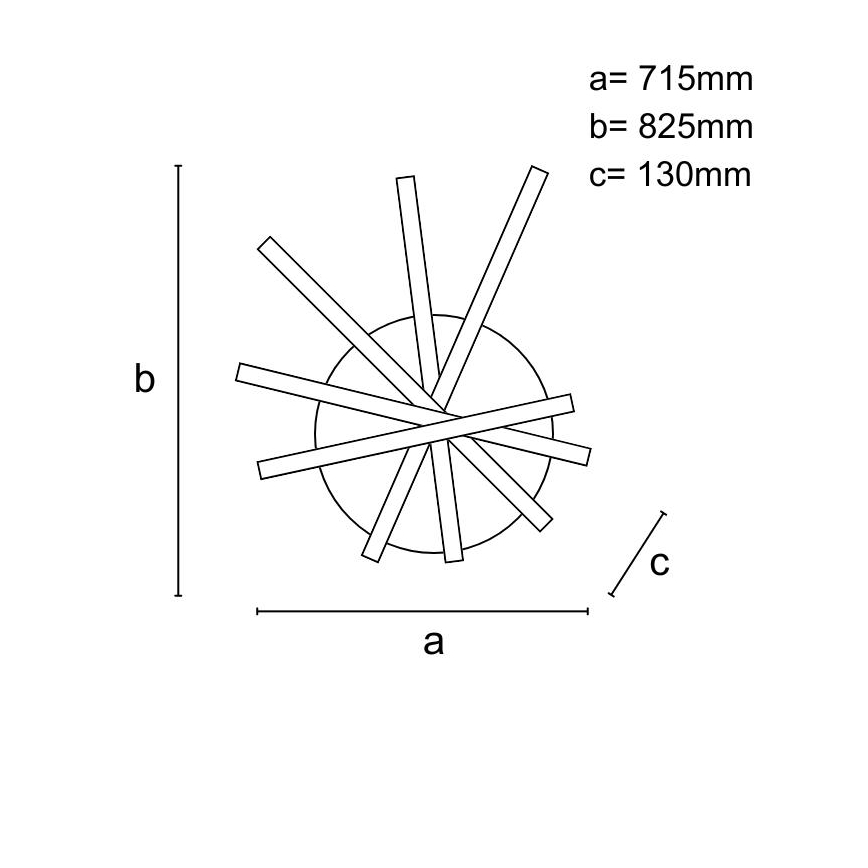 LED Aptumšojama virsapmetuma lustra LED/75W/230V 3000-6500K + tālvadības pults