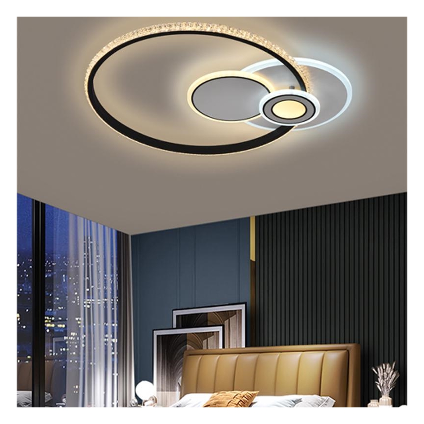 LED Aptumšojama virsapmetuma lustra LED/80W/230V 3000-6500K + tālvadības pults