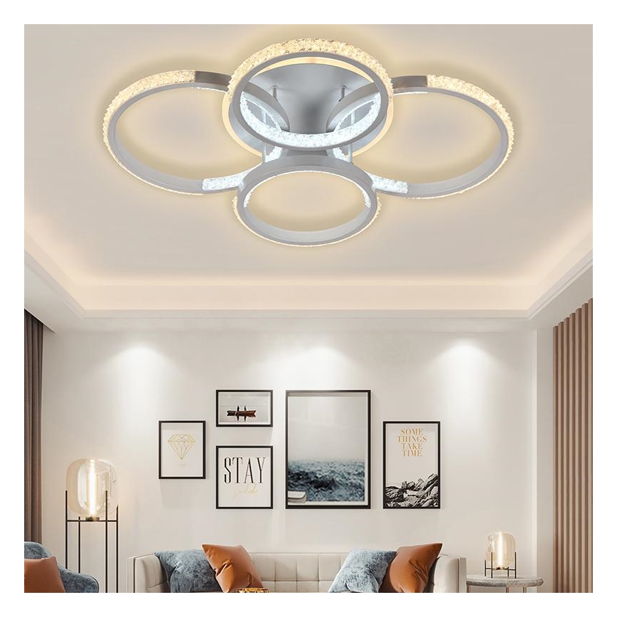 LED Aptumšojama virsapmetuma lustra LED/80W/230V 3000-6500K + tālvadības pults